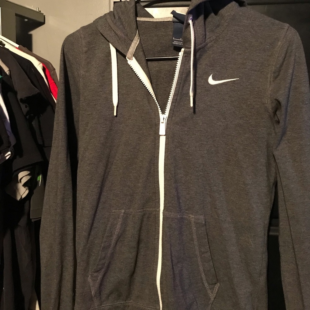 Gray Nike Zip-up hoodie